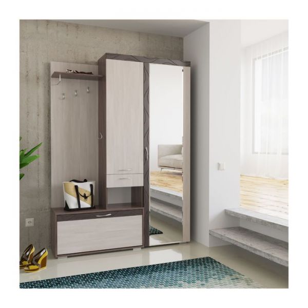 Прихожая ЛЕО 1470х370х2025 Бодега темный/светлый