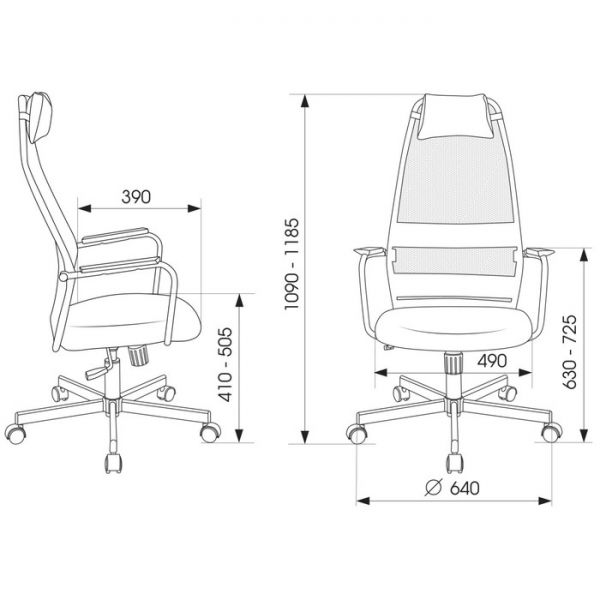 Кресло игровое Zombie ONE черный, TW-01 3C11 сетка/ткань, с подголовником, крестовина металл