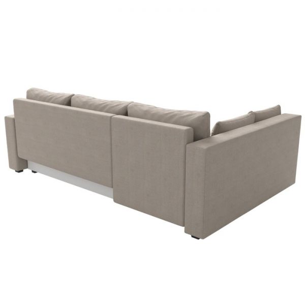 Угловой диван «Мансберг», механизм еврокнижка, угол левый, рогожка, цвет бежевый