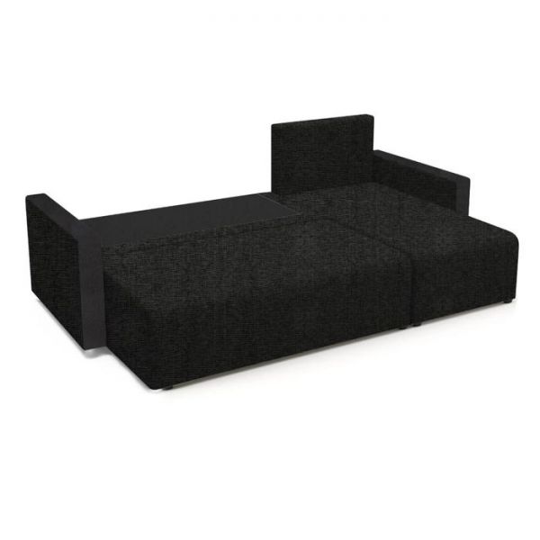 Угловой диван «Алиса 3», рогожка, цвет savana chocolate / savana camel / мarvel dark brown