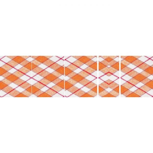 Стол раздвижной «Победа», 1200(1550) ? 800 ? 750 мм, хром, цвет белёный дуб / клетка 2