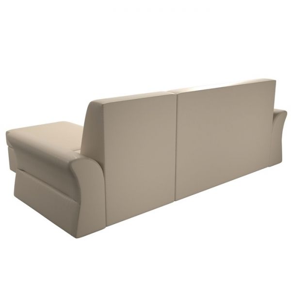 Угловой диван «Клайд», механизм дельфин, экокожа, цвет бежевый