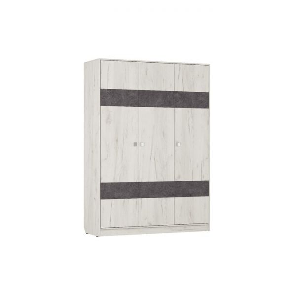 Шкаф 3-х створчатый распашной Аврора 1500х500х2100 Дуб Крафт Белый
