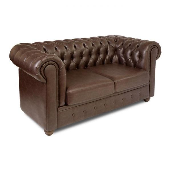 Диван "Честерфилд" 2х местный, экокожа, темно-зеленый