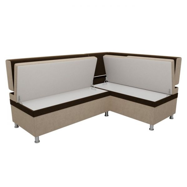 Кухонный уголок «Стайл», микровельвет, цвет бежевый / коричневый