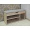 Обувница с откидным верхом 808х355х485, Дуб сонома/ткань старк крем
