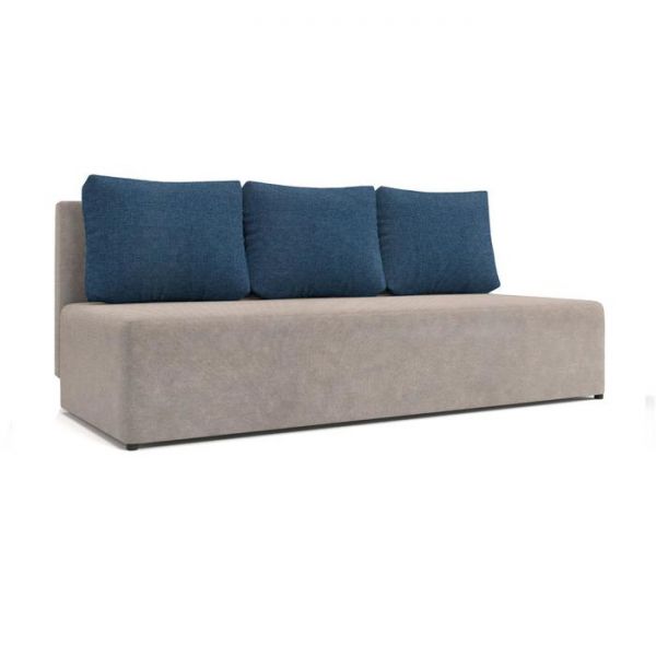 Диван «Алиса 2», еврокнижка, рогожка, цвет savana plus denim / savana plus ivory