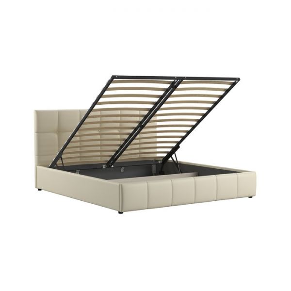 Кровать Хлоя, 1800х2000, ортопедическое осн+ПМ, Пегасо крем/Сливочный