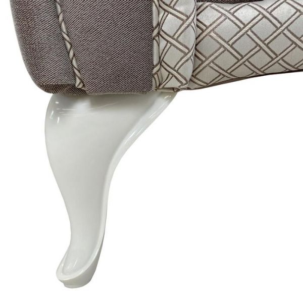 Банкетка со спинкой «Лилия», цвет шегги шоколад / аделина даймонд шоколад