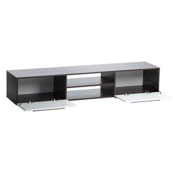 Тумба для ТВ Милан с полкой 1802х430х340 венге/белый глянец