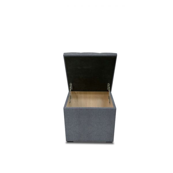 Пуф с крышкой и утяжкой, 400 ? 400 ? 420 мм,  рогожка, цвет savana plus yellow