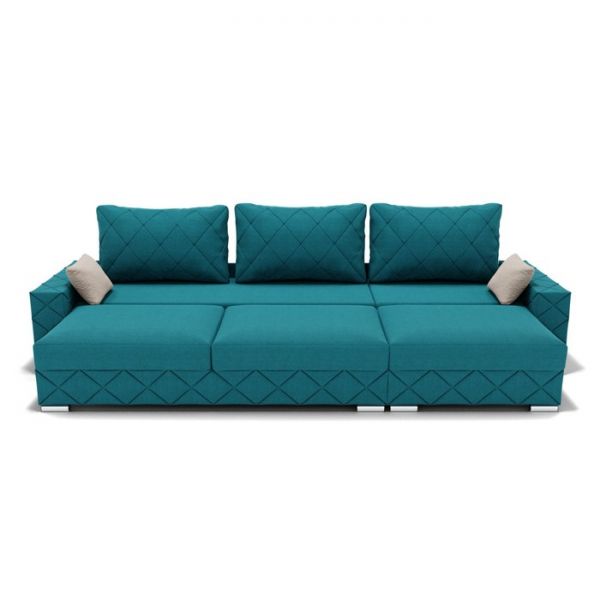 Диван-трансформер с выдвижной оттоманкой «Мартин 1», велюр, цвет альба 044 / альба 071