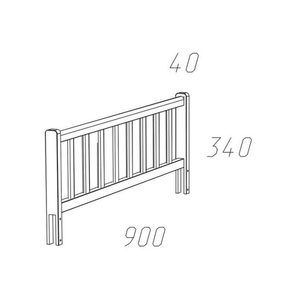 Ограждение Лилу, 900x40x340, Белая эмаль