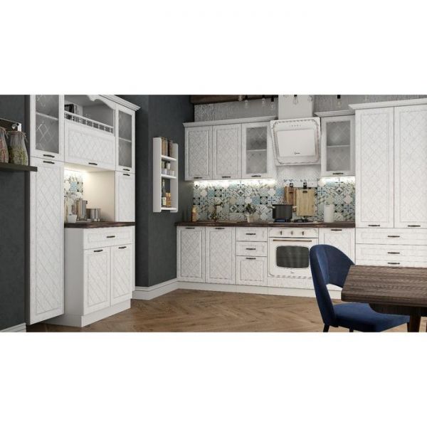 Шкаф напольный ШН 800 Прованс, 800*600*850, МДФ Белый/Белый