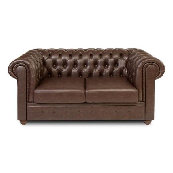 Диван "Честерфилд" 2х местный, экокожа, темно-зеленый