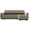 Угловой диван «Марсель», механизм еврокнижка, микровельвет, цвет бежевый / зелёный