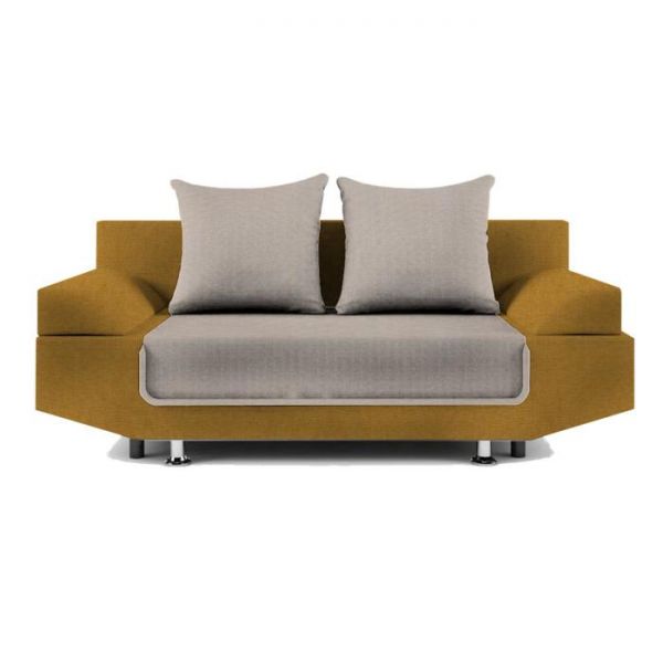 Диван «Анюта», еврокнижка, рогожка, цвет savana plus dimrose / savana plus yellow