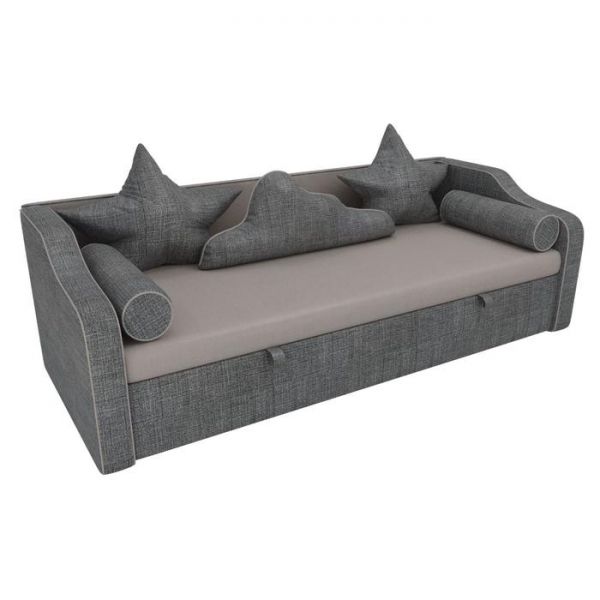 Детский диван-кровать «Рико», рогожка, цвет бежевый / серый