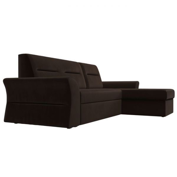 Угловой диван «Клайд», механизм дельфин, микровельвет, цвет бежевый