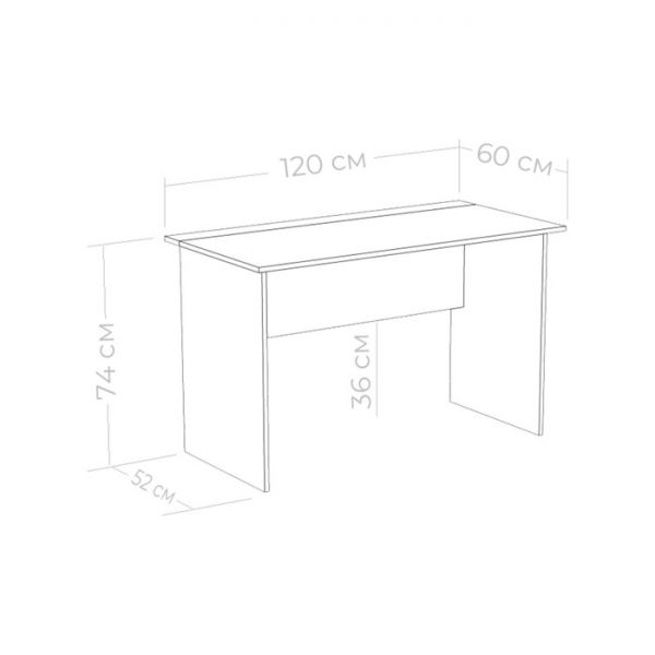 Стол письменный Юниор 1200х600х735 Дуб Сонома
