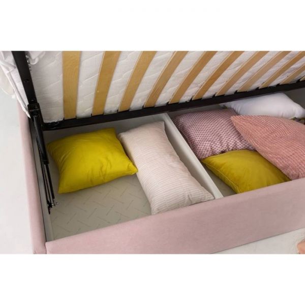 Тахта с орт. основанием + ПМ Альба 900х2000 нежно-розовый (велюр)