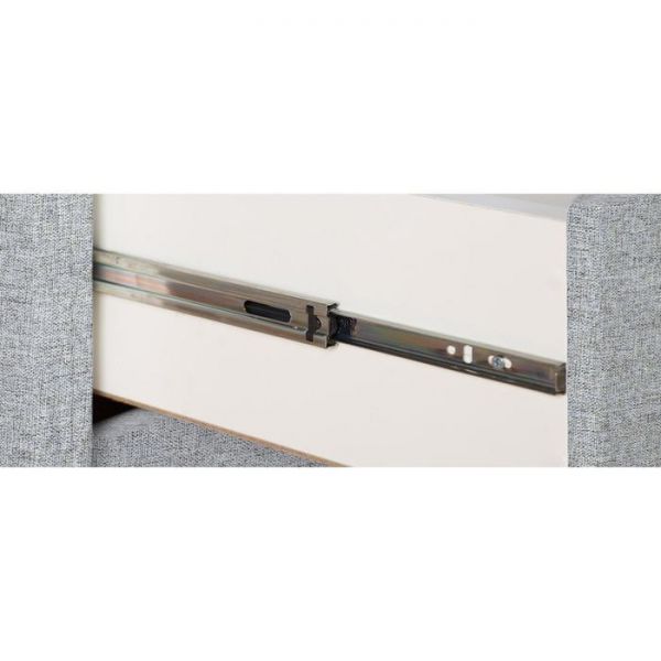 Комод «Алеро», 4 ящика, 848 ? 527 ? 887 мм, рогожка, стекло, цвет серый