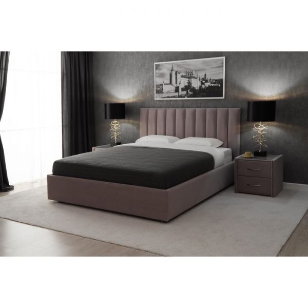 Кровать «Алькасар» с ПМ, 1400 ? 2000 мм, ЭКО деревянный каркас, 1 ящик, цвет velutto 11