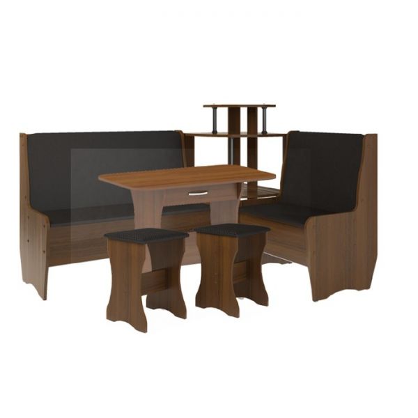 Кухонный уголок Трапэзи ТЕССЕРА 1582х1182х990 PUNTO-бронзовая /Орех Экко