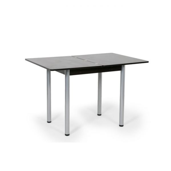 Стол Ирис поворотно-раскладной (ножки окрас Серебро), 1200x600x750, Венге