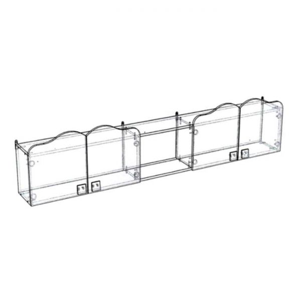 Полка навесная «Принцесса», 2032 ? 240 ? 450 мм, цвет дуб сонома