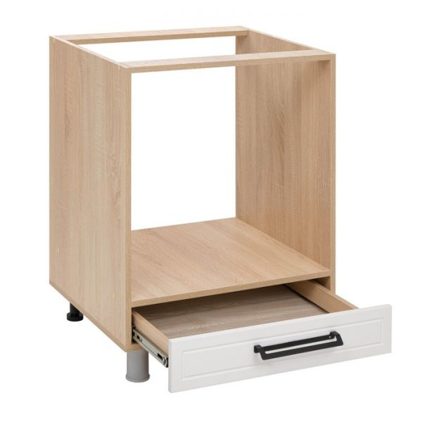 Шкаф наполный духовой Квадро 600х526х826 Дуб сонома/Нубук Милк