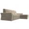 Угловой диван «Клайд», механизм дельфин, микровельвет, цвет бежевый
