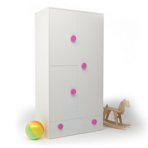 Шкаф створчатый ДМ-ШС-1-1, 932 ? 1816 ? 504 мм, корпус белый, фасад синий