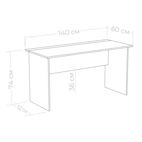 Стол письменный Юниор 1400х600х735 Дуб Сонома