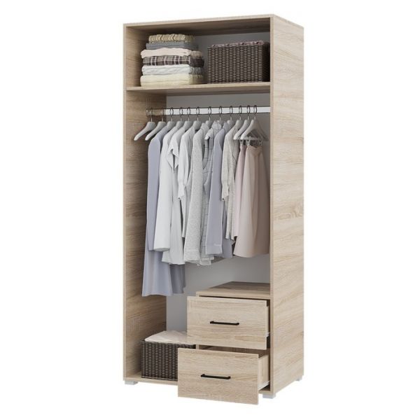 Шкаф Victor, 2 створчатый, с ящиками, цвет белый