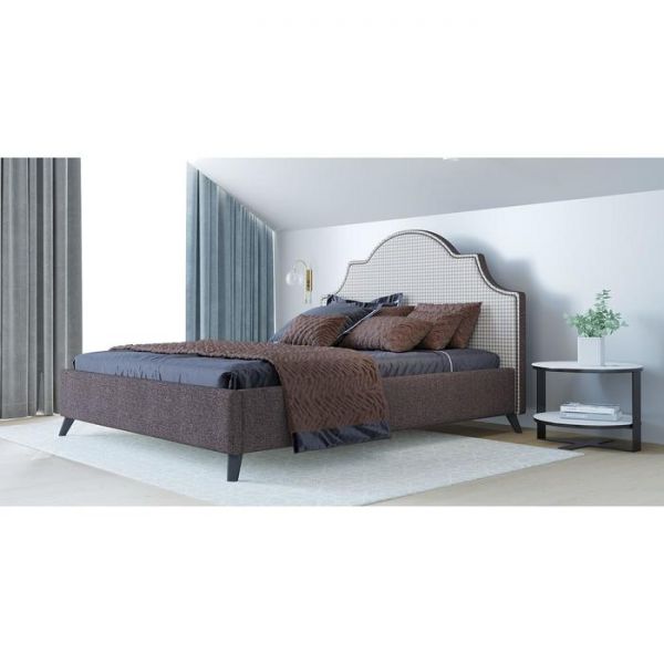 Кровать Фаина, 1600х2000, ортопедическое осн+ПМ, Коричневый