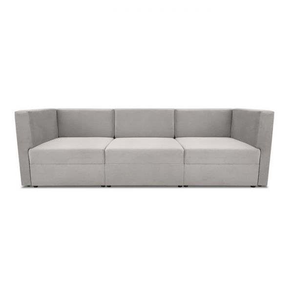 Диван модульный прямой «Бергамо», три секции, велюр, цвет dream yellow