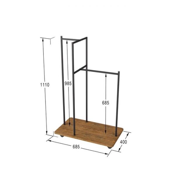 Гардеробная вешалка «Стик», 685 ? 400 ? 1110 мм, цвет белый