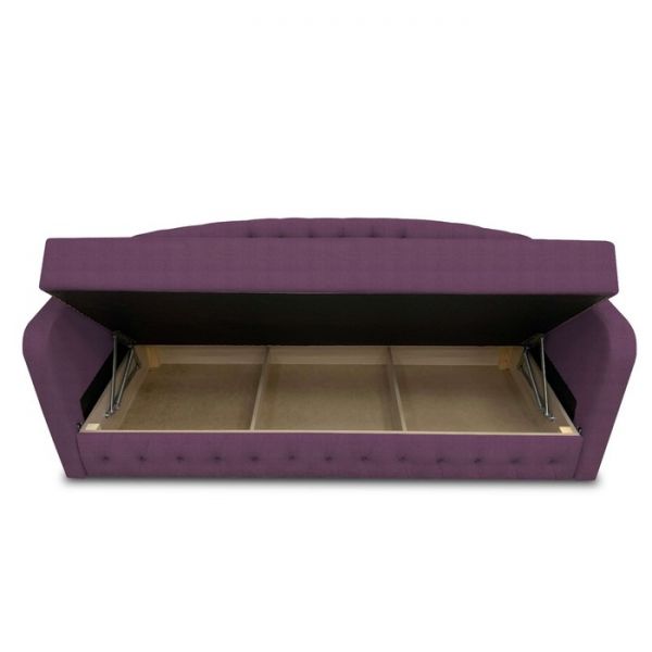 Диван-кровать с каретной стяжкой «Гарвард 2», велюр, цвет shaggy wine