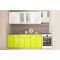 Кухонный гарнитур Яна 1800х600 белый/белый Орхидея/лайм