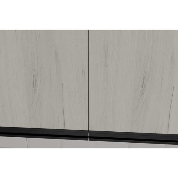 Кухонный угловой гарнитур Амели оптима 2400х1800 Белый/Дуб бунратти/Дуб грей