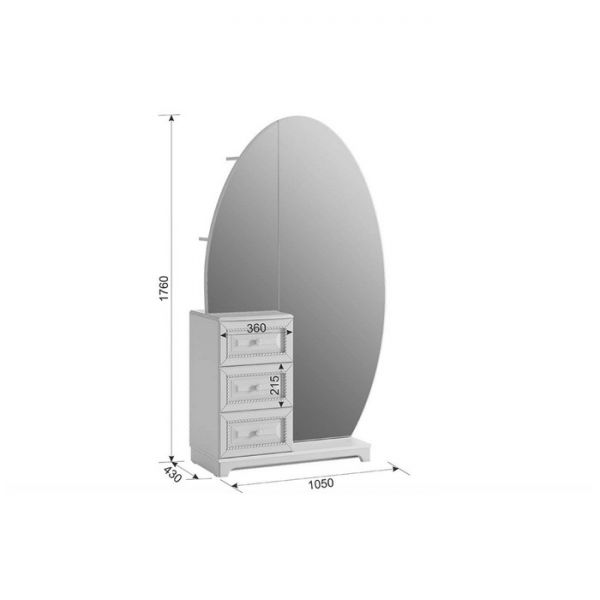 Спальный гарнитур Белла №2 (Комплект 4 предметов) белый/джелато софт