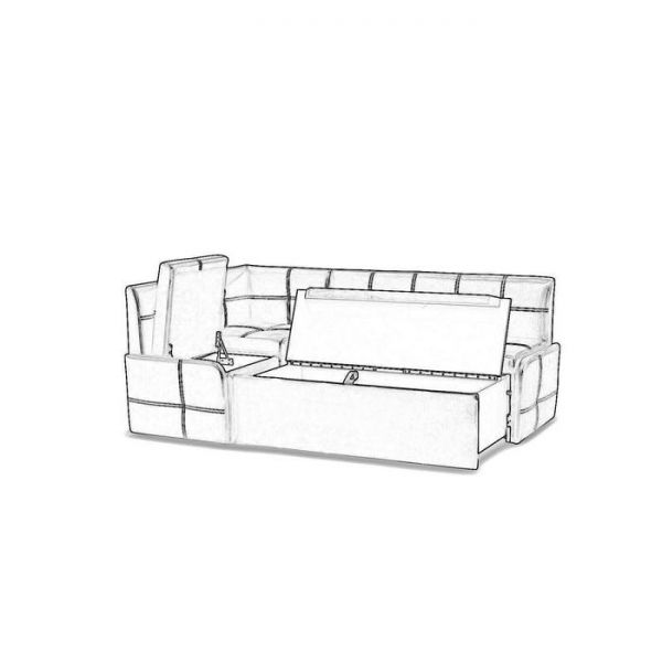 Кухонный уголок «Вена», механизм выкатной, ткань рогожка, цвет savana camel