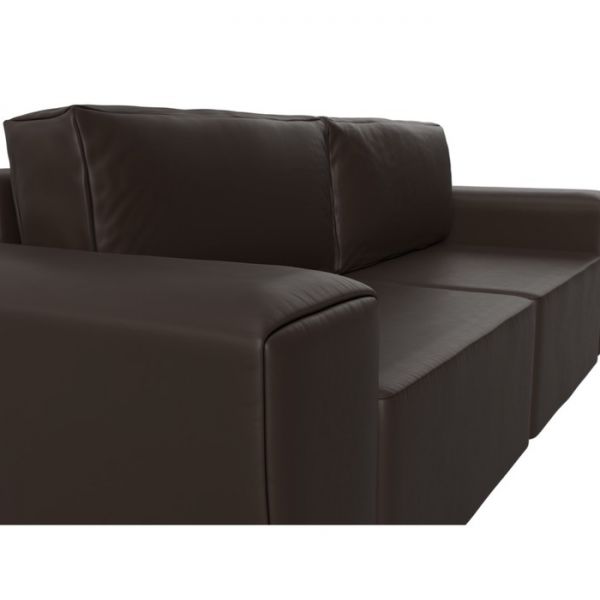 Прямой диван «Беккер», механизм еврокнижка, экокожа, цвет бежевый