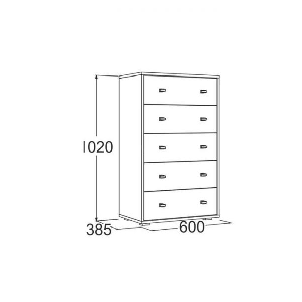 Тумба высокая «Омега 18», 600 ? 385 ? 1020 мм, цвет ясень анкор тёмный / анкор светлый