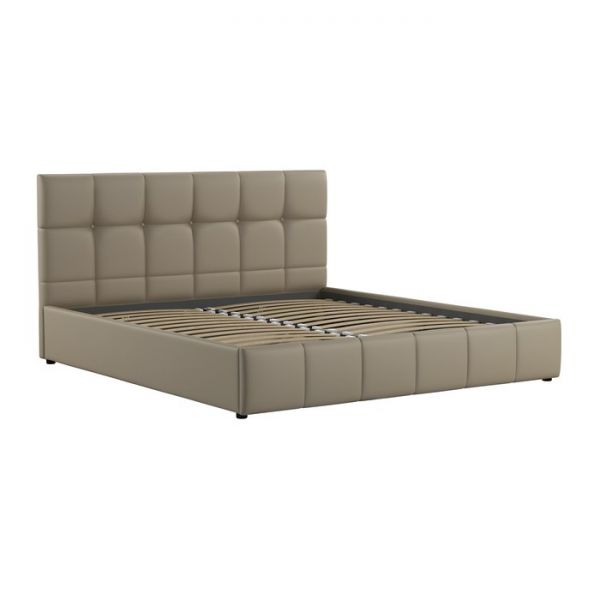 Кровать Хлоя, 1800х2000, ортопедическое осн+ПМ, Пегасо капучино/Бежево-коричневый