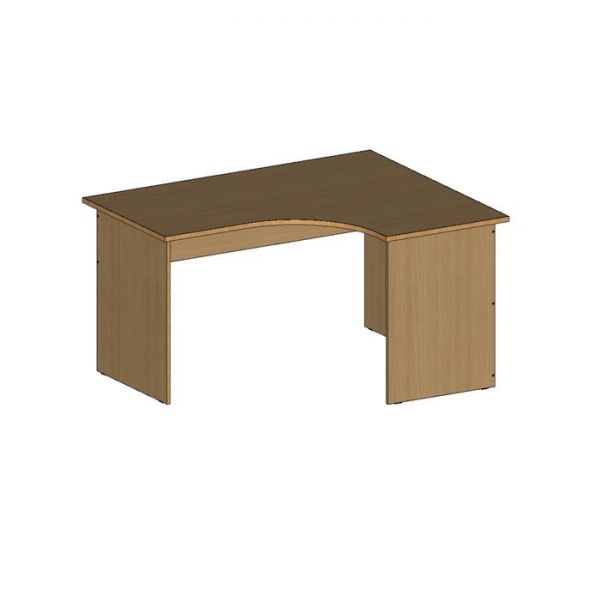 Стол угловой правый СЭП14.12.7, 1400х1150/680х750 мм, белый шагр