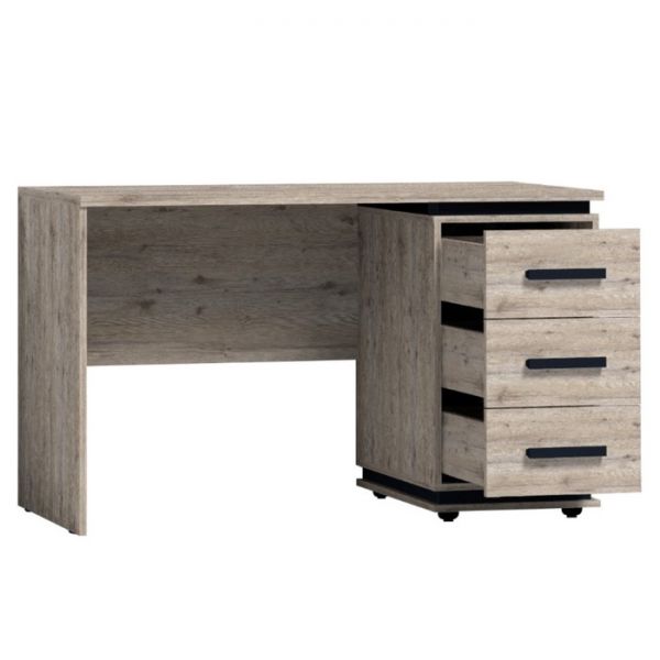 Стол письменный Nature 84, 1230 ? 590 ? 750 мм, цвет гаскон пайн / чёрный