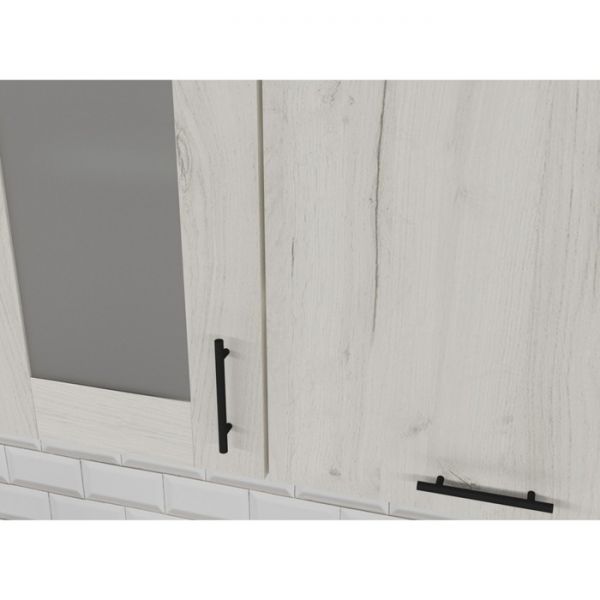 Кухонный гарнитур Сиена медиум 1400х600 Белый/Сосна/Дуб грей, бетон темный