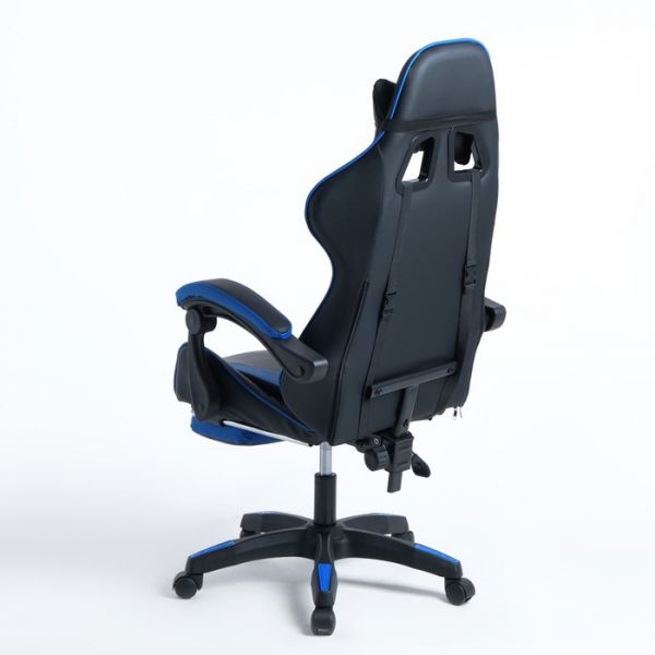 Кресло игровое SL™ DRAGON YS-900 черно-синее, с подставкой для ног